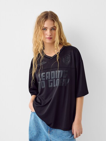 T-shirt Bershka en noir : devant