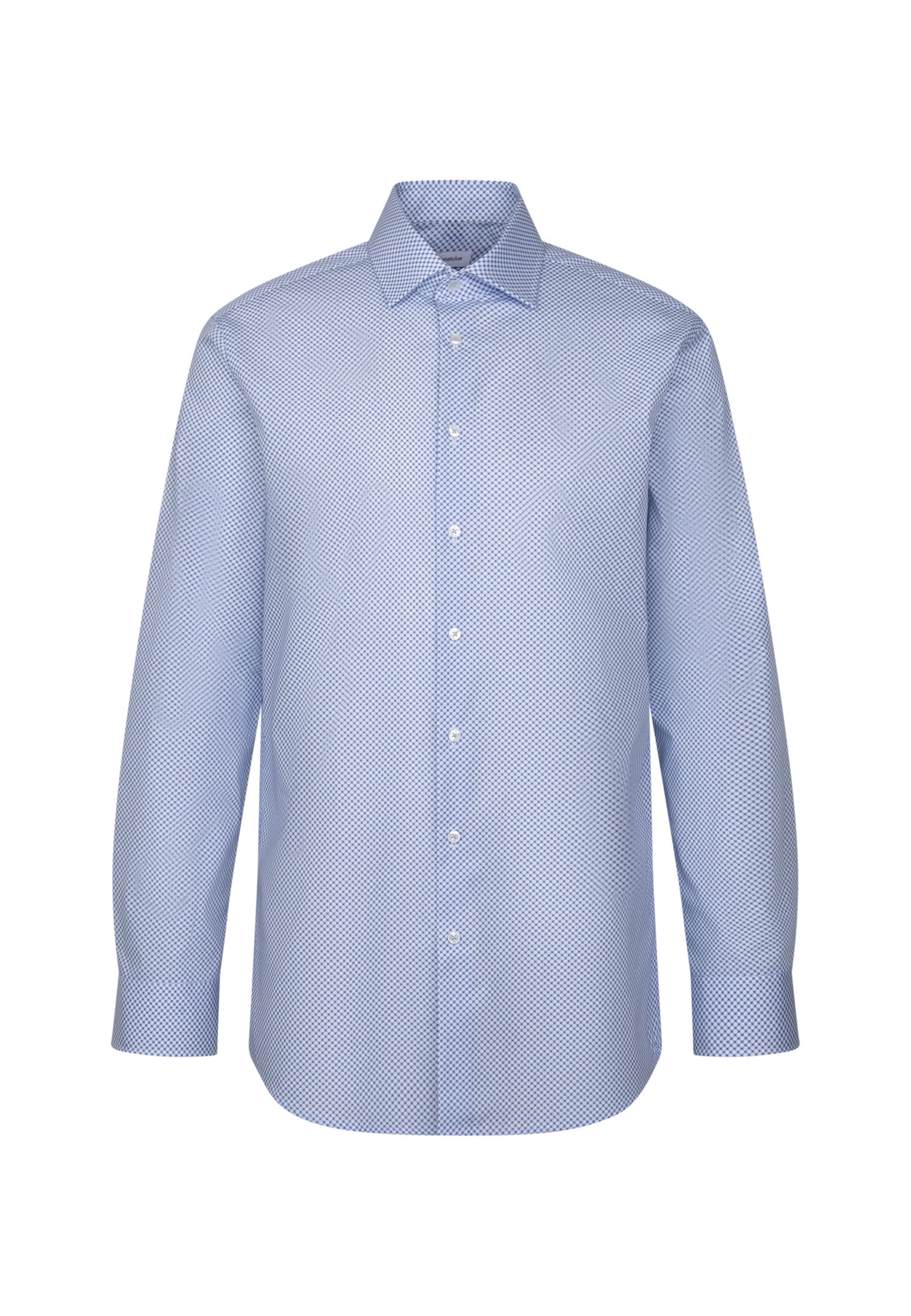 Coupe regular Chemise business 'Schwarze Rose' SEIDENSTICKER en bleu : devant