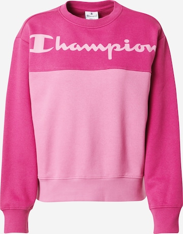 Champion Authentic Athletic Apparel - Sudadera en rosa: frente