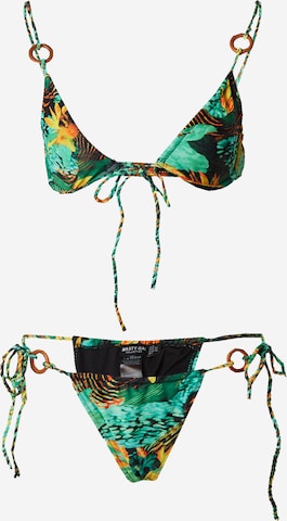 Nasty Gal Bustier Bikini | zelena barva: sprednja stran
