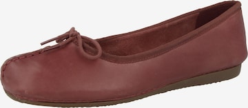 CLARKS Ballerina 'Freckle Ice' in Rot: front
