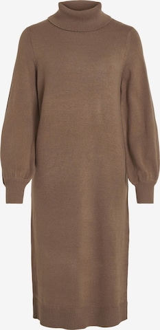 VILA Knitted dress 'Sara' in Brown: front