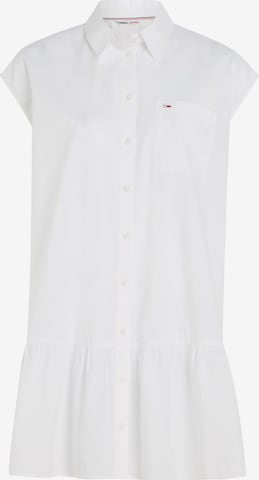 Tommy Jeans Shirt Dress in White: front