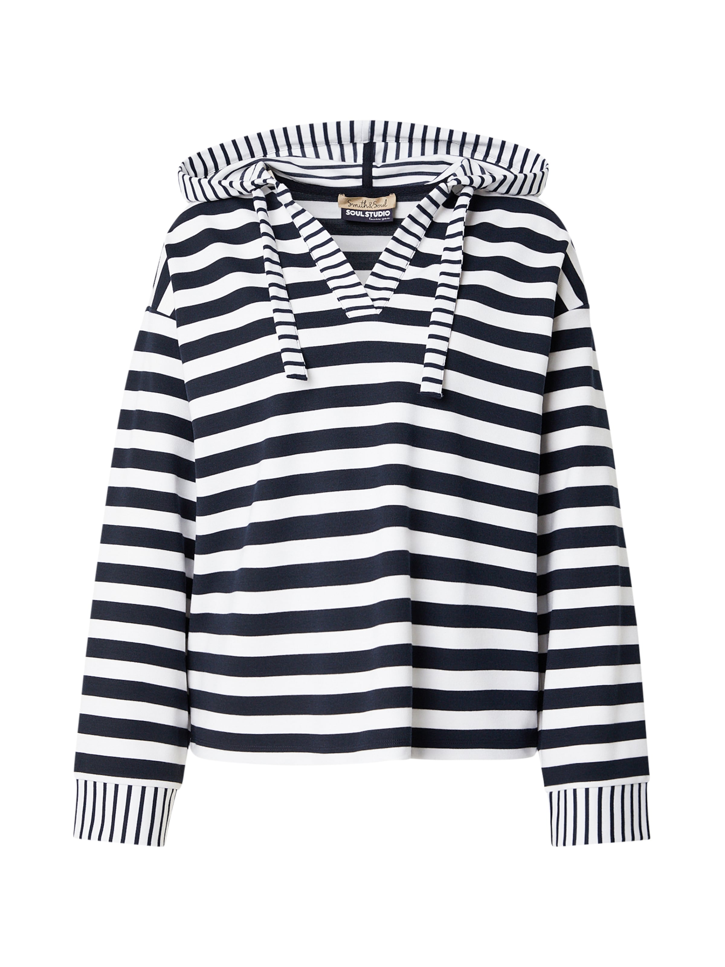 Smith&Soul Sweat-shirt en marine / blanc, Vue avec produit