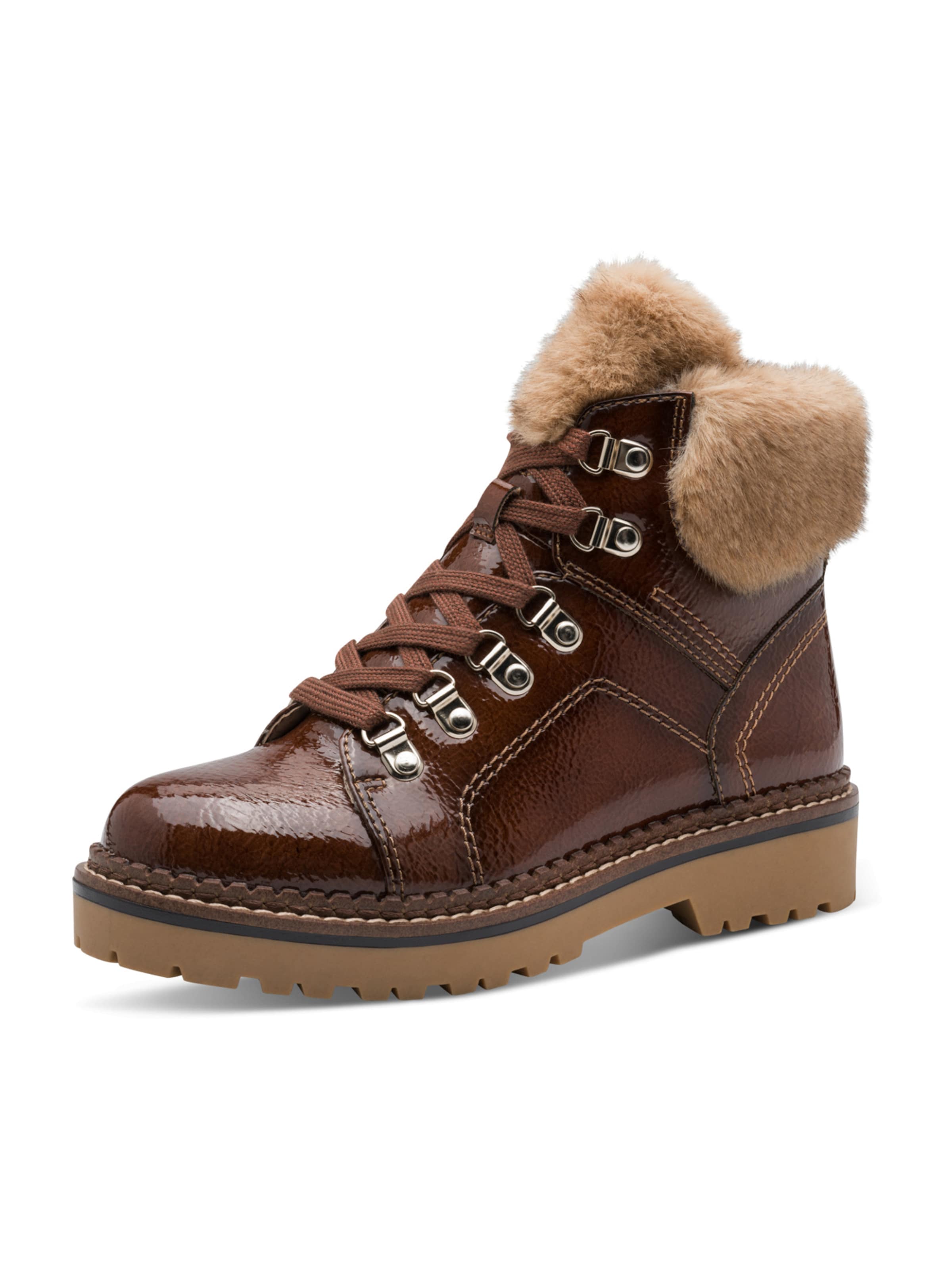 Bottines à lacets Tamaris en marron : devant