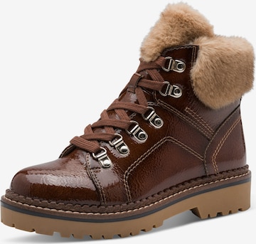 Bottines à lacets Tamaris en marron : devant