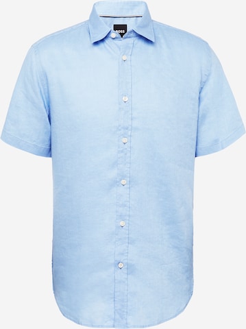BOSS Black Button Up Shirt 'Ross' in Blue: front