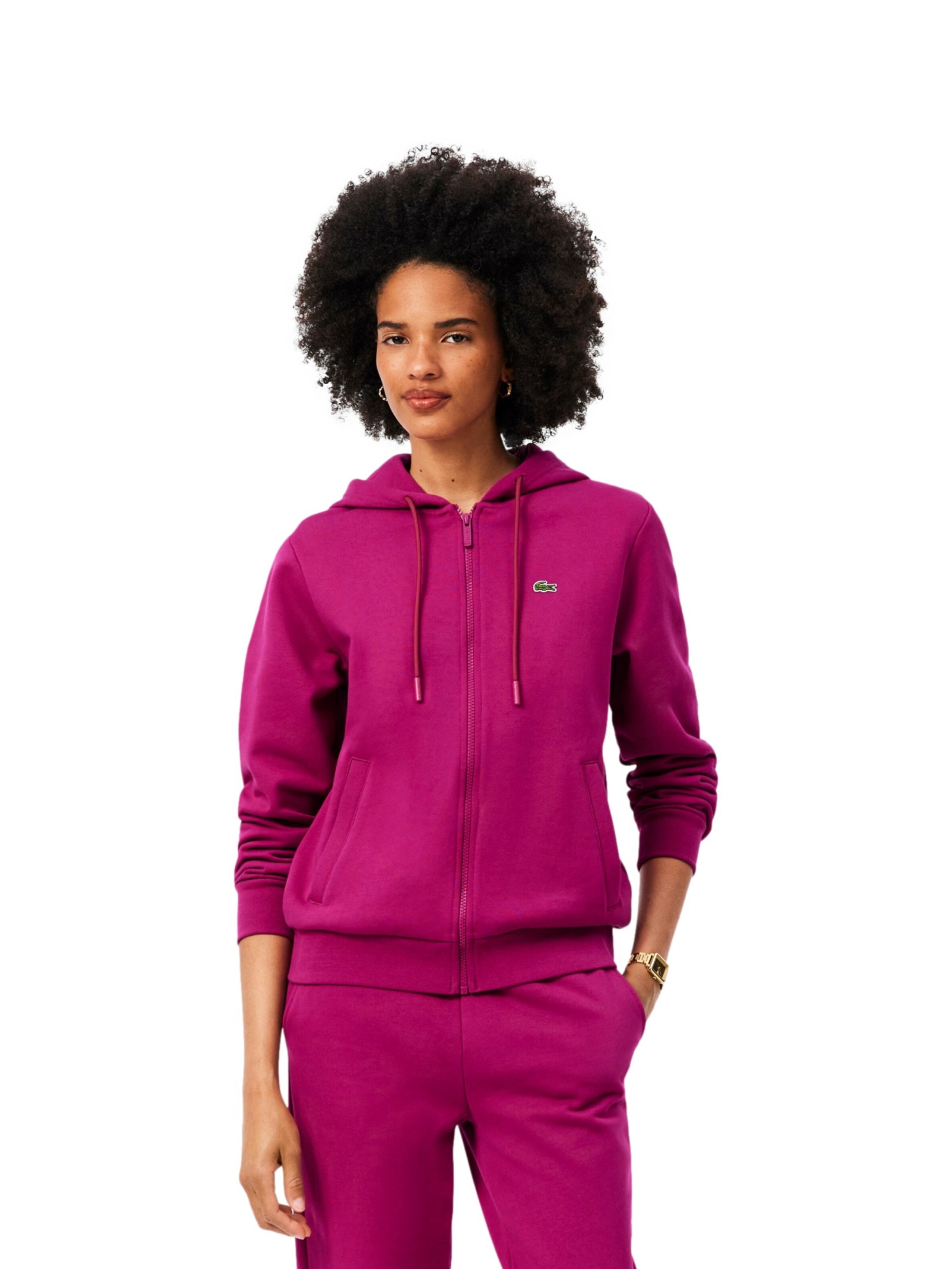 LACOSTE Sweatjakke i pink: forside