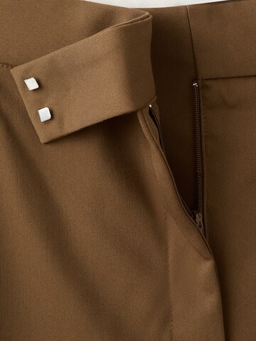 MANGO Широки крачоли Панталон с набор 'MILO' в кафяво