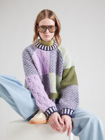 Pull-over 'PCREMIX' PIECES en mélange de couleurs : devant