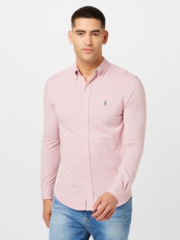 Polo Ralph Lauren Slim fit Button Up Shirt in Pink: front