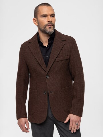 Coupe regular Veste de costume Antioch en marron