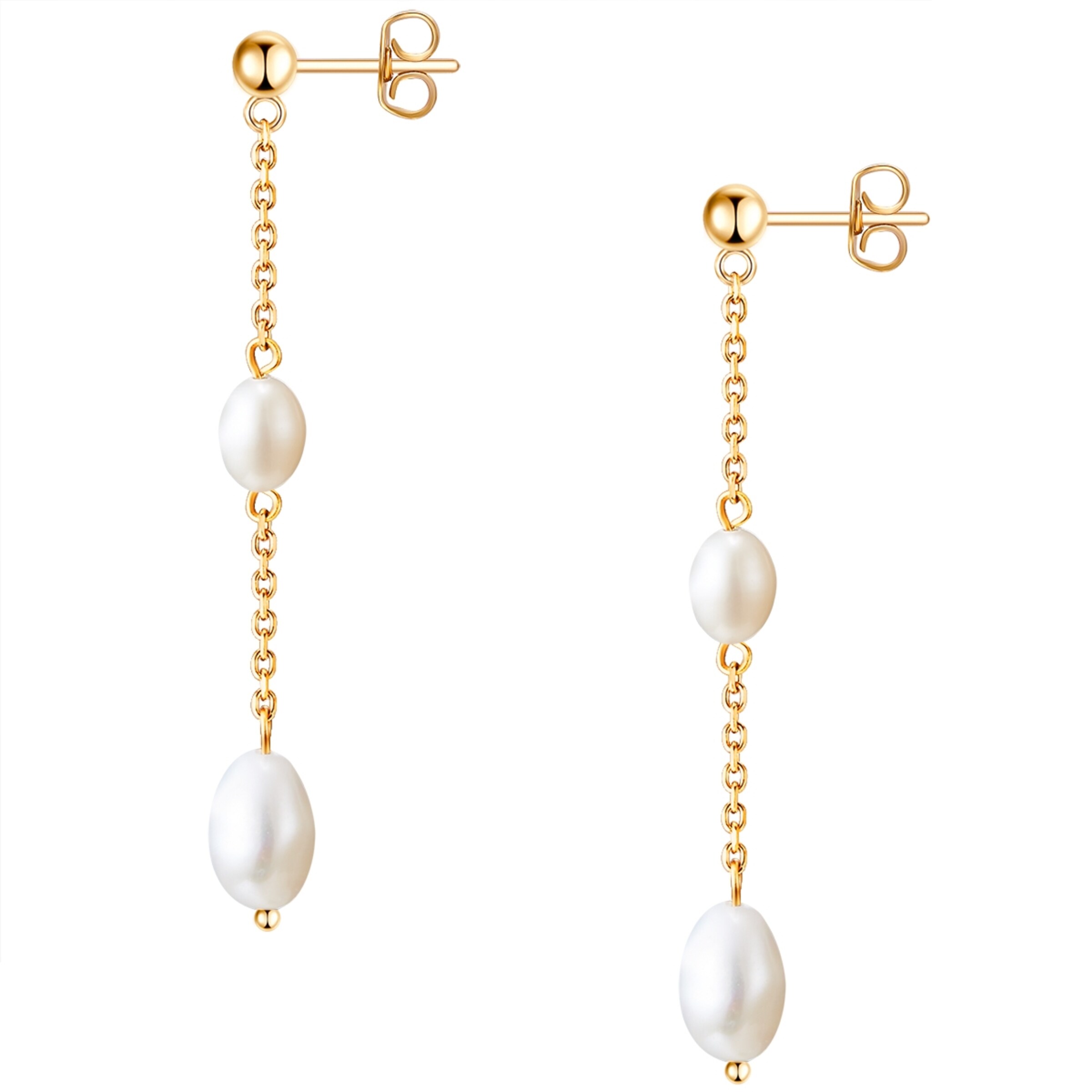 Valero Pearls Earrings in Gold