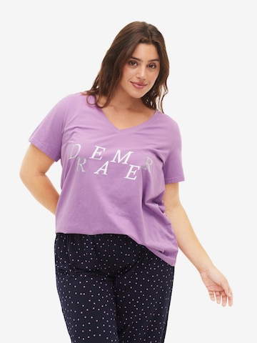 Zizzi - Camisola de pijama 'MDANA' em roxo