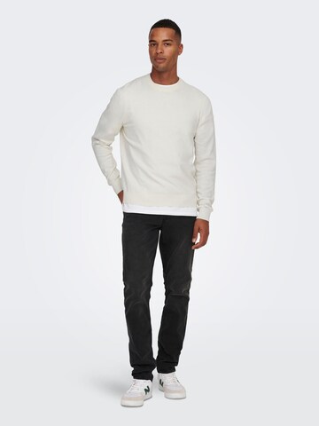 Only & Sons Sweter 'REX' w kolorze biały