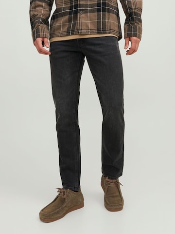 Regular Jeans 'Mike' de la JACK & JONES pe negru: față