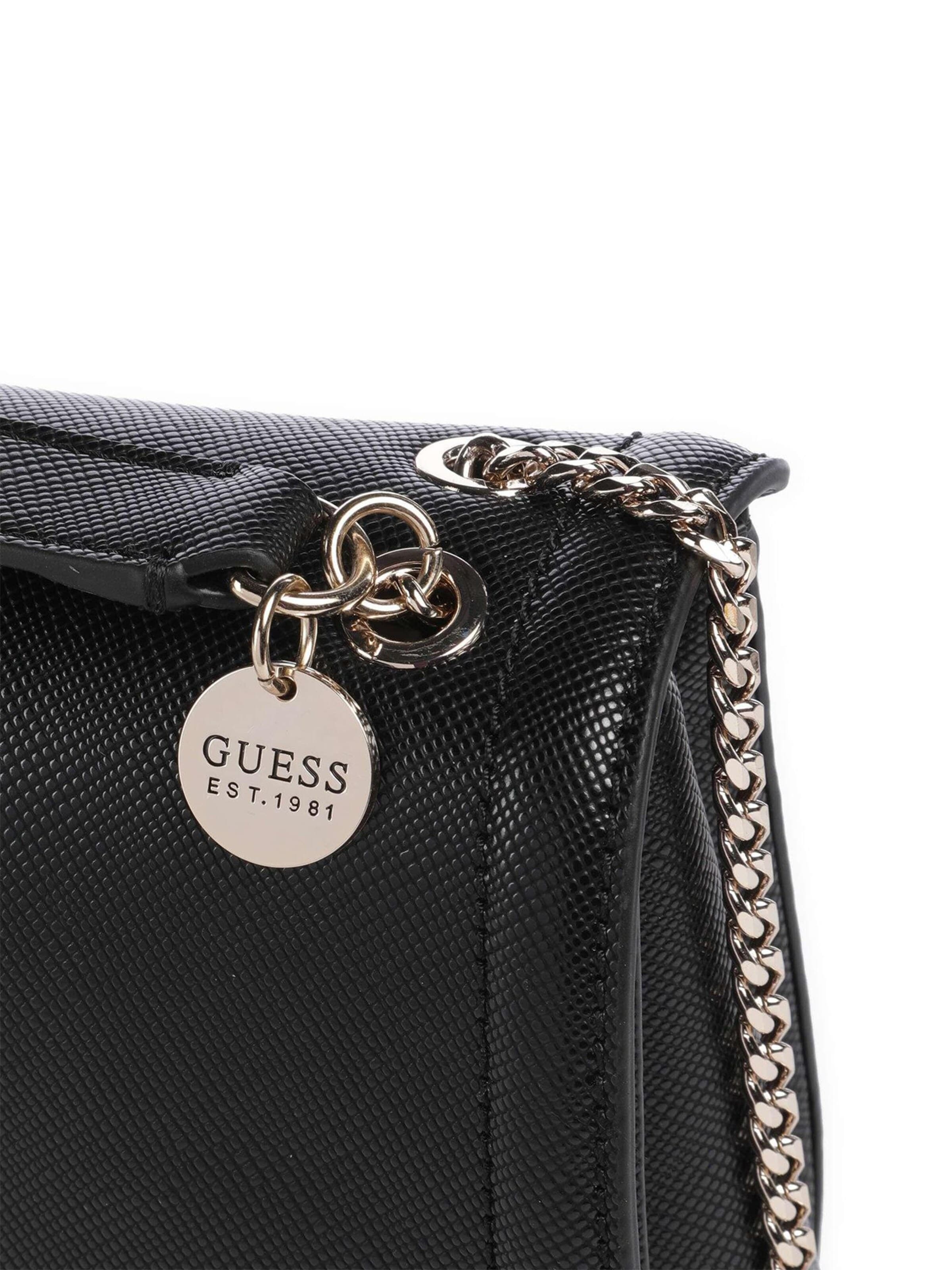 GUESS - Bolso de hombro 'Guess Crossbody Bag Bone' en negro