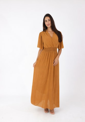 Elara Dress in Yellow: front