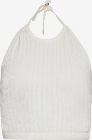 ebeeza Knitted Top in White: front