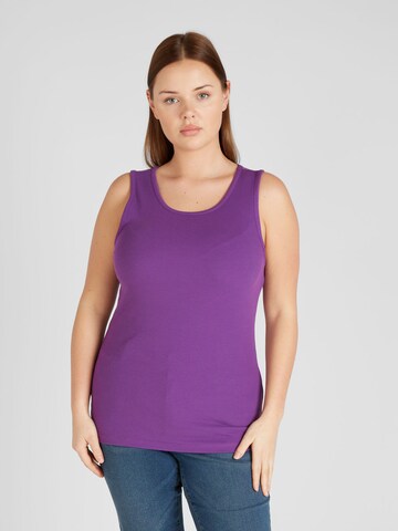 ONLY Carmakoma - Top 'KENYA' em roxo: frente