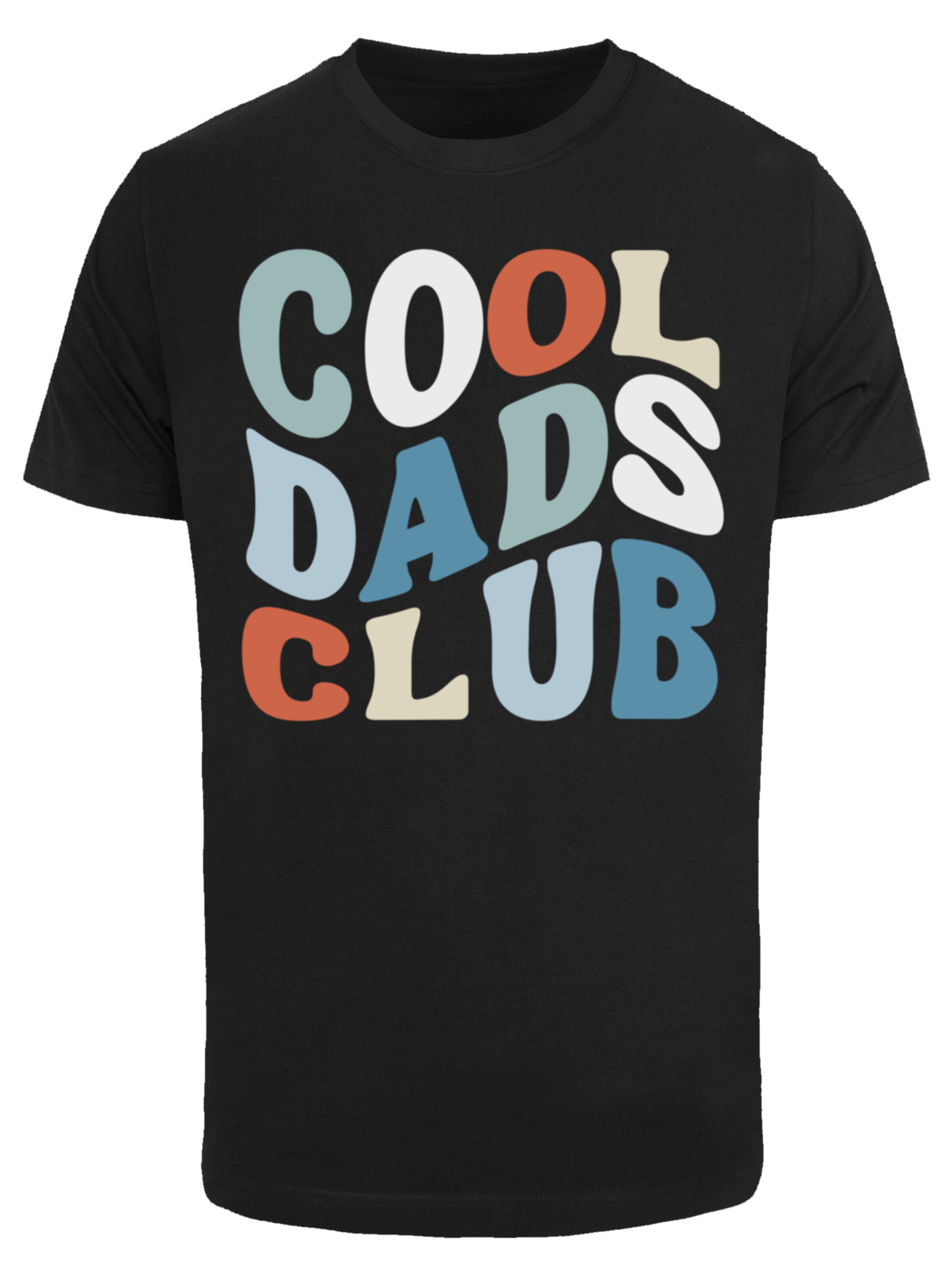 F4NT4STIC Shirt 'Cool Dads Club' in Zwart: voorkant