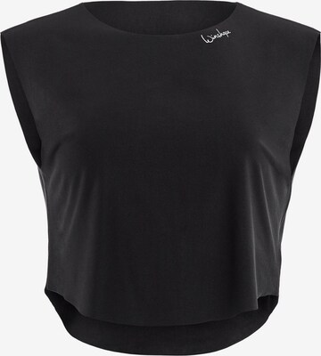 Sport top 'AET115LS' de la Winshape pe negru: față