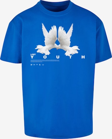 Lost Youth Shirt 'Dove' in Blauw: voorkant