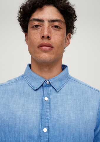 s.Oliver Regular fit Button Up Shirt in Blue