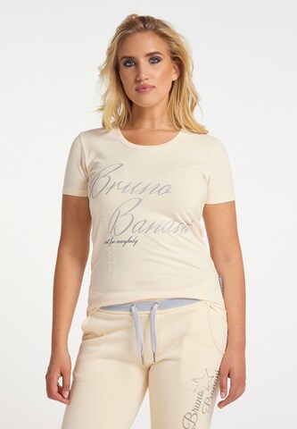 Bruno Banani T-Shirt in Beige: Vorderseite