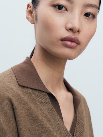 MANGO Strickjacke 'NEKKO' in Braun