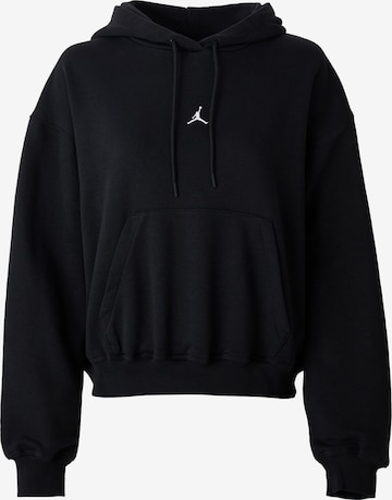 Bluză de molton de la Jordan pe negru: față