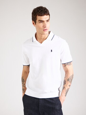 T-Shirt Polo Ralph Lauren en blanc : devant