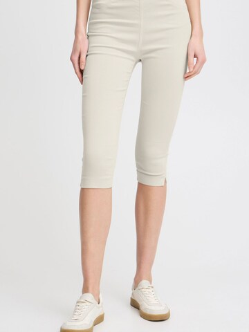 Oxmo Skinny Broek 'OXKEANA' in Beige: voorkant