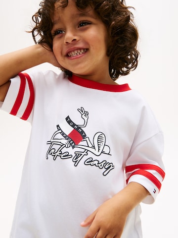 T-Shirt 'TAKE IT EASY' TOMMY HILFIGER en blanc