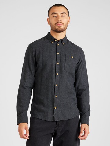 BLEND Regular fit Button Up Shirt in Black: front