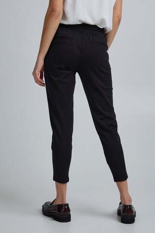 ICHI Slim fit Pleat-Front Pants 'KATE' in Black