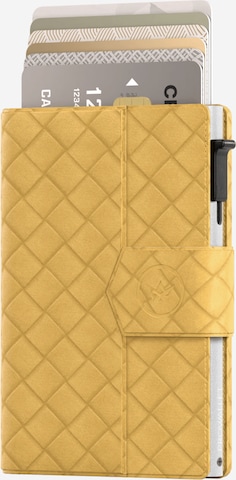 Porte-monnaies 'Pasjeshouder Plus Woven' Prowallet en jaune : devant
