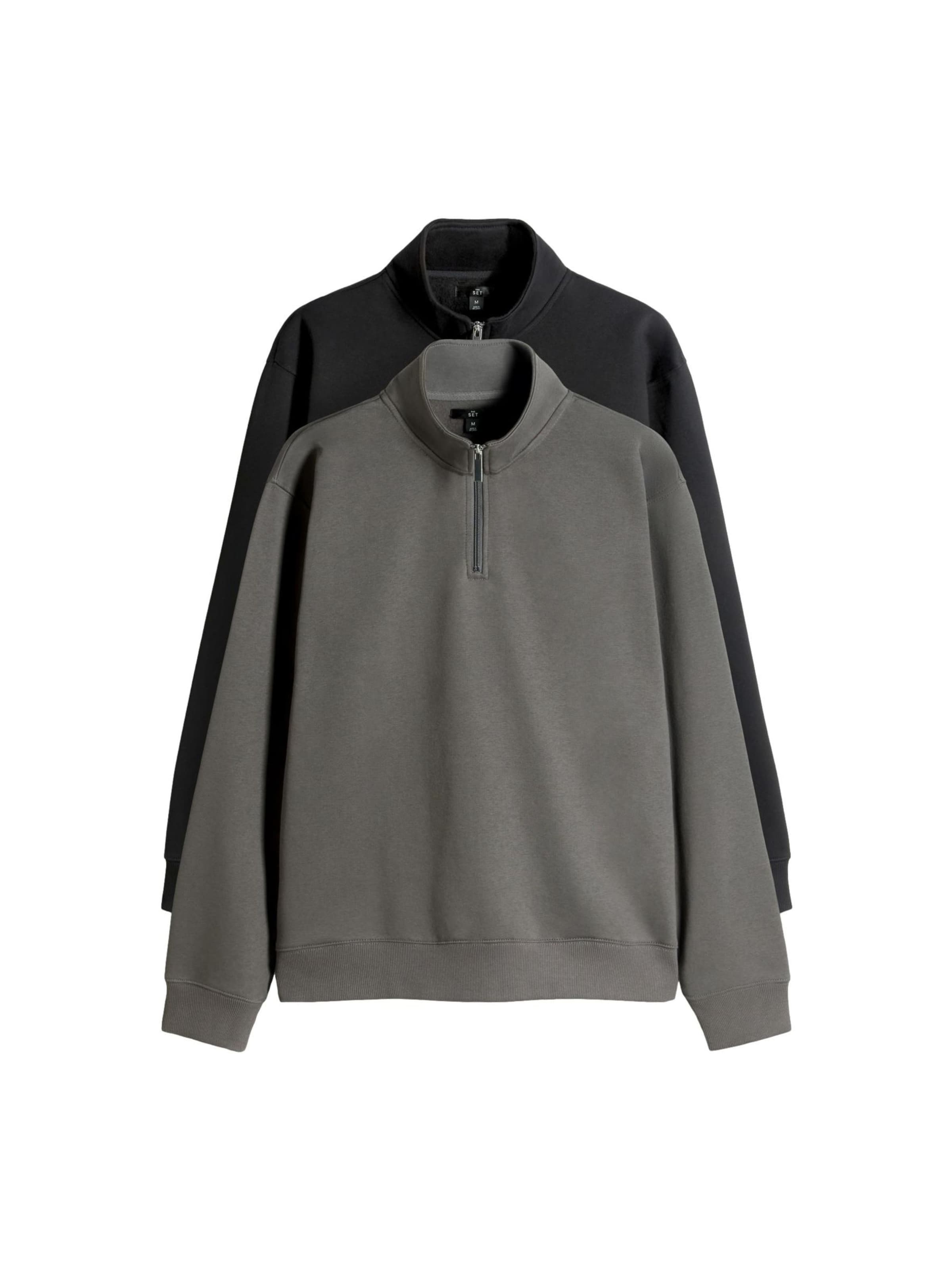 The Set - Sweatshirt em cinzento: frente