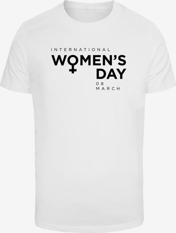 Merchcode Shirt 'WD - International Women's Day 2' in Wit: voorkant