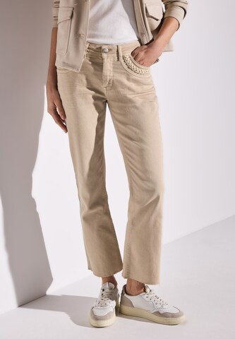 STREET ONE Flared Jeans in Beige: front