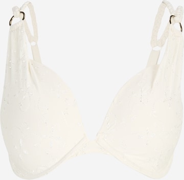 HunkemöllerT-shirt Bikini gornji dio - bijela boja: prednji dio