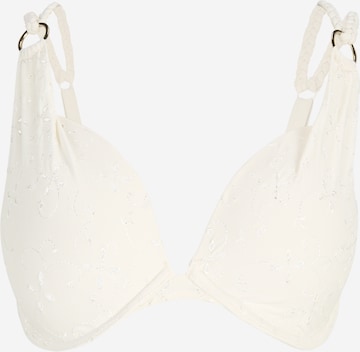 Hunkemöller - Clásico Top de bikini en blanco: frente