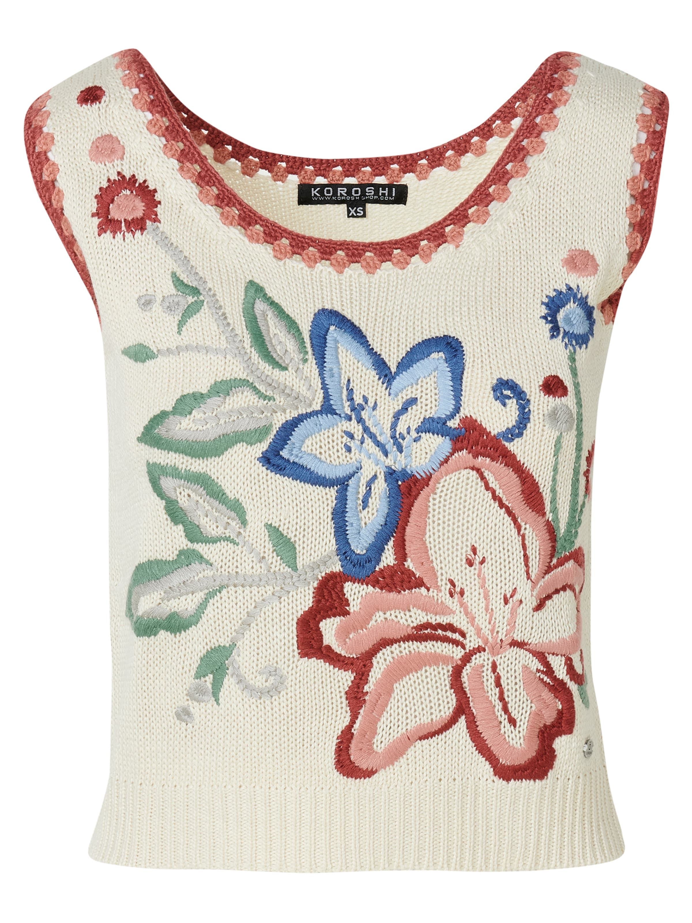 Tops en tricot KOROSHI en blanc : devant