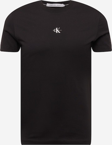 Tricou de la Calvin Klein Jeans pe negru: față