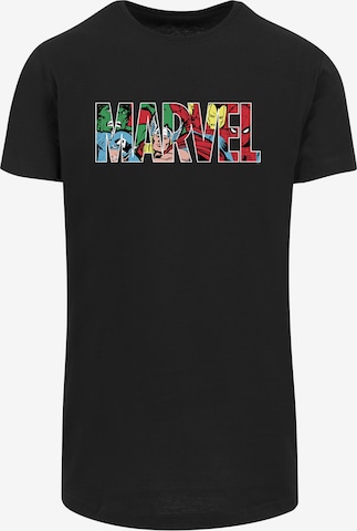 T-Shirt 'Marvel Avengers' F4NT4STIC en noir : devant