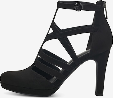 TAMARIS - Sapatos com cunha frontal em preto