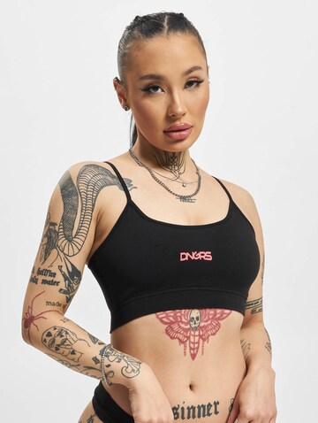 Dangerous DNGRS Bustier BH in Schwarz: Vorderseite