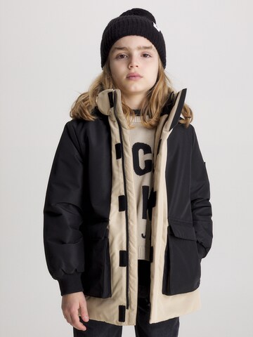 Calvin Klein Jeans Between-Season Jacket in Beige: front