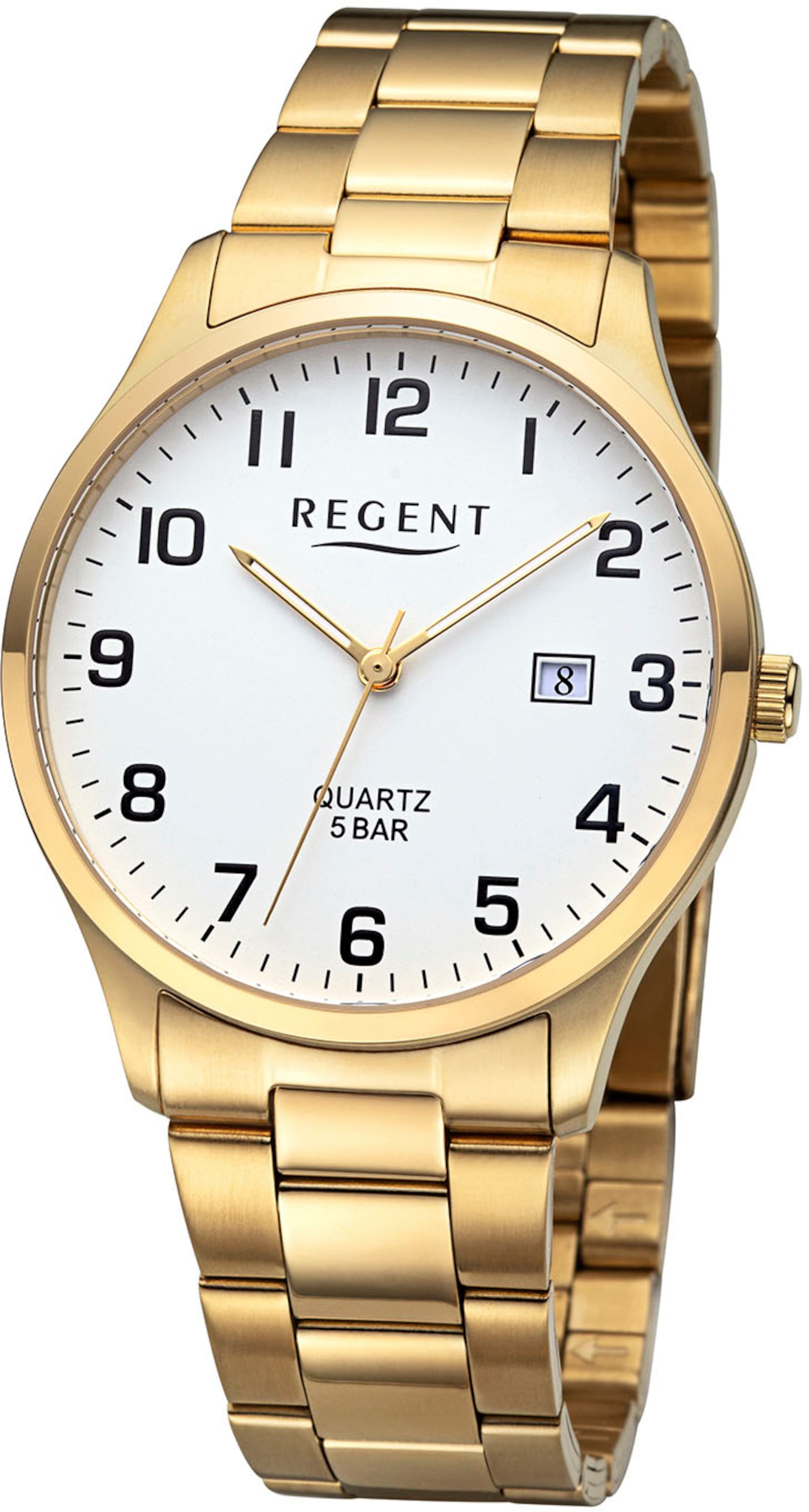 REGENT Uhr in Gold: Vorderseite