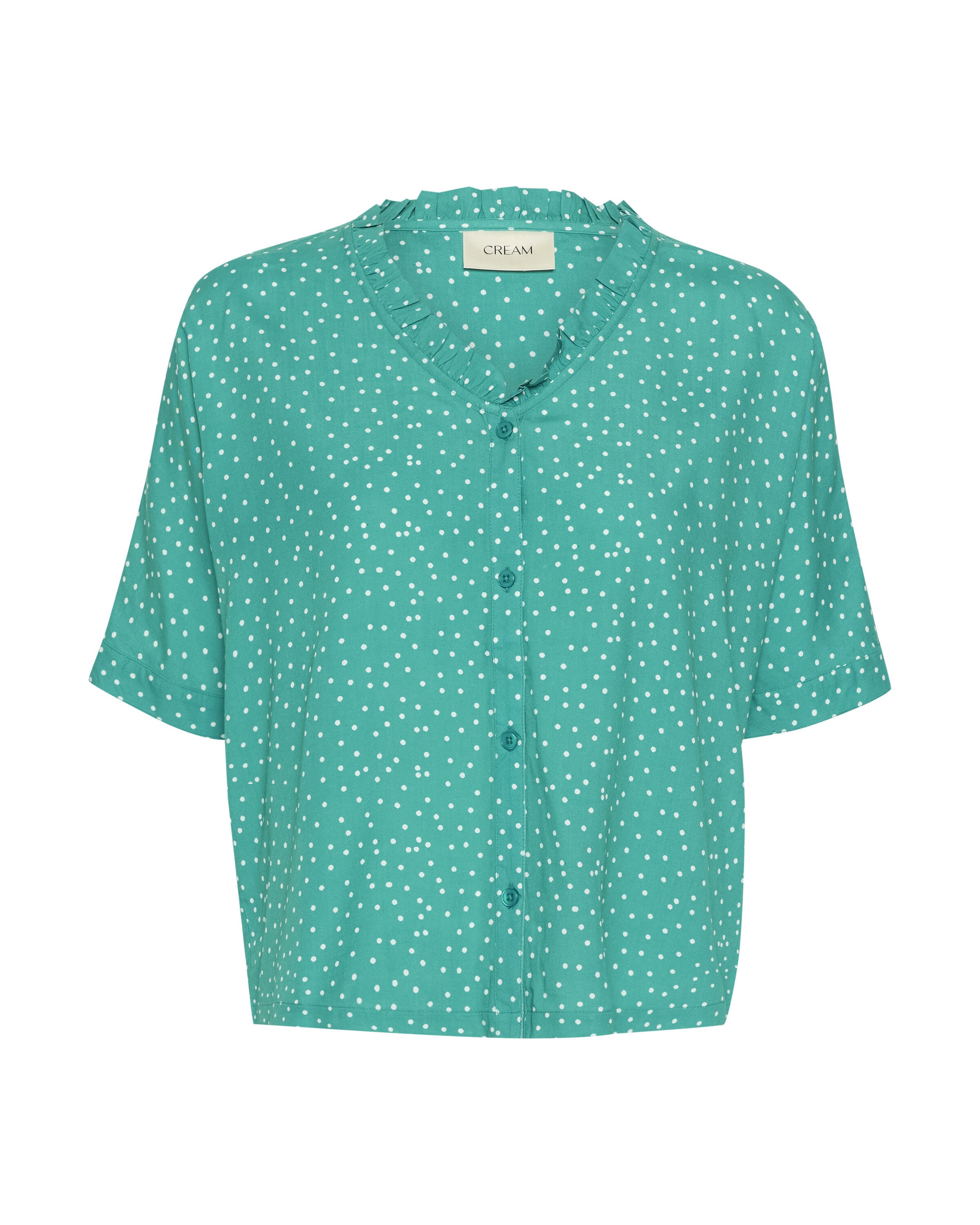 Cream Blouse 'Tiah' in Green: front
